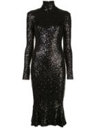 Norma Kamali Overlapping Fishtail Dress - Black