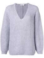 Closed Low Neck Jumper - Pink & Purple