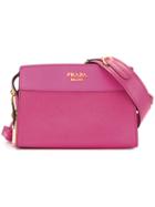 Prada Zipped Crossbody Bag, Women's, Pink/purple, Leather