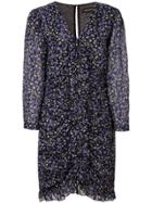 Robert Rodriguez Studio Floral Print Ruched Dress - Purple