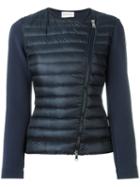 Moncler Asymmetric Padded Jacket, Women's, Size: Medium, Blue, Polyamide/polyester/spandex/elastane