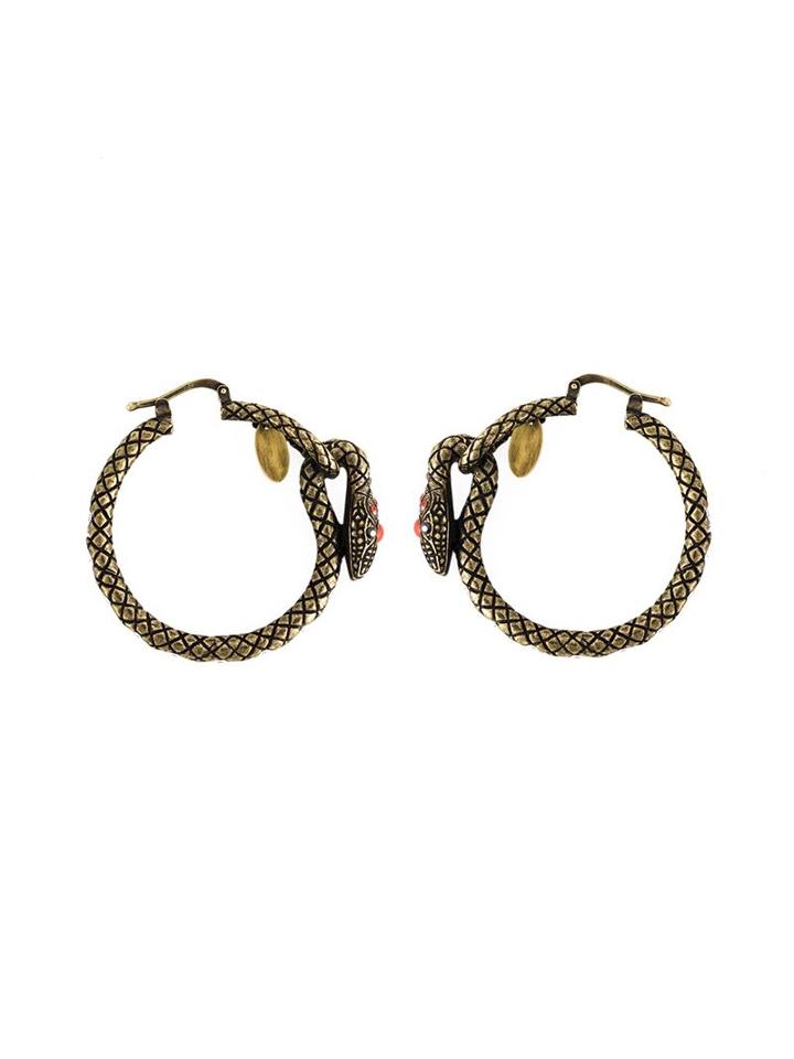 Lanvin Snake Hoop Earrings