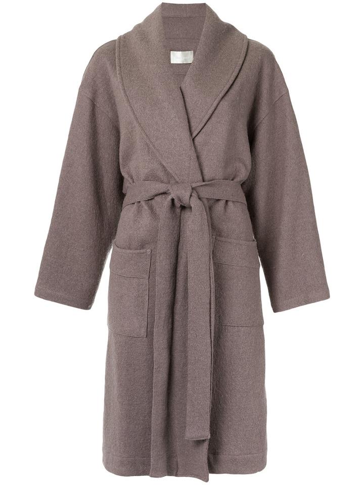 Lilly Sarti - Wool Coat - Women - Viscose/wool - 38, Purple, Viscose/wool