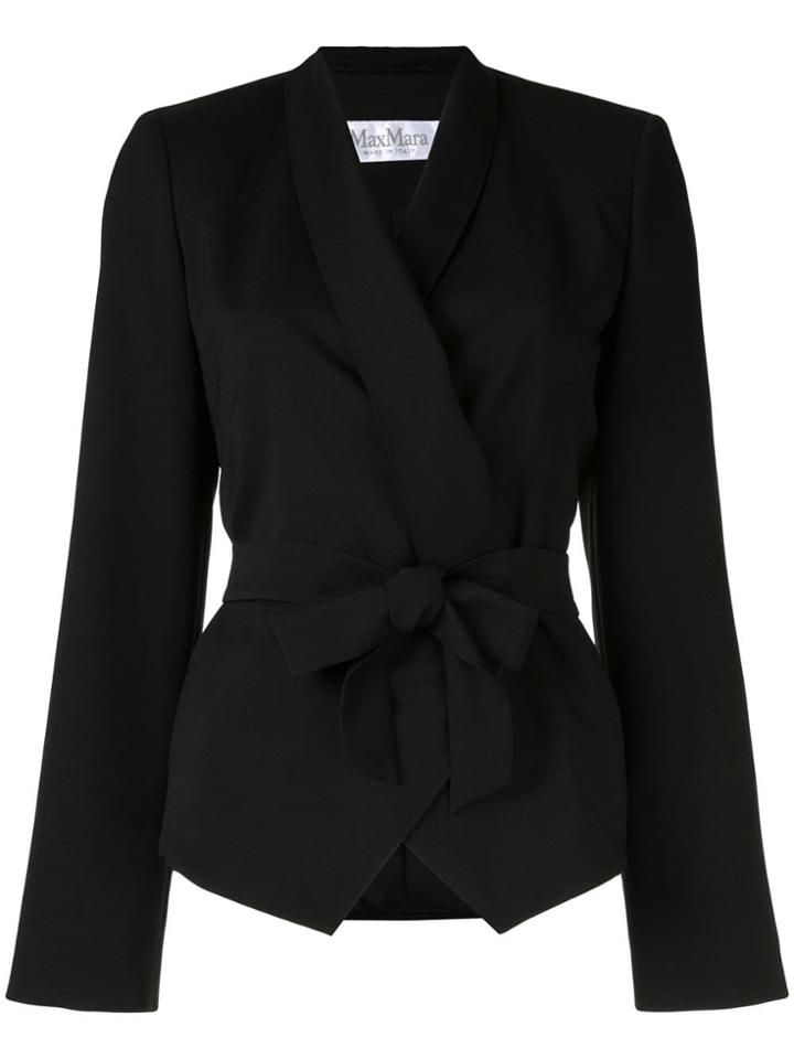 Max Mara Classic Belted Blazer - Black