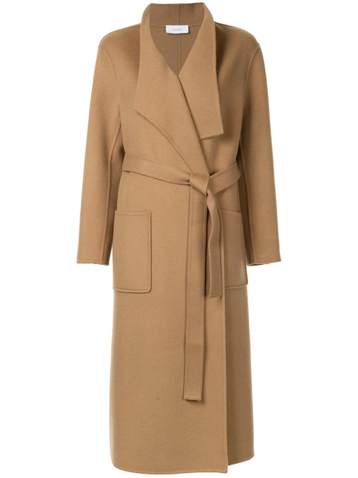 Astraet Belted Coat - Brown