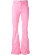 Givenchy - Flared Trousers - Women - Cotton/spandex/elastane - 38, Pink/purple, Cotton/spandex/elastane