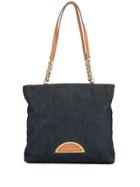 Christian Dior Pre-owned Maris Pearl Denim Tote - Blue