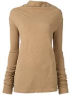 Rick Owens Drkshdw 'terry' Jumper, Women's, Size: Large, Brown, Cotton