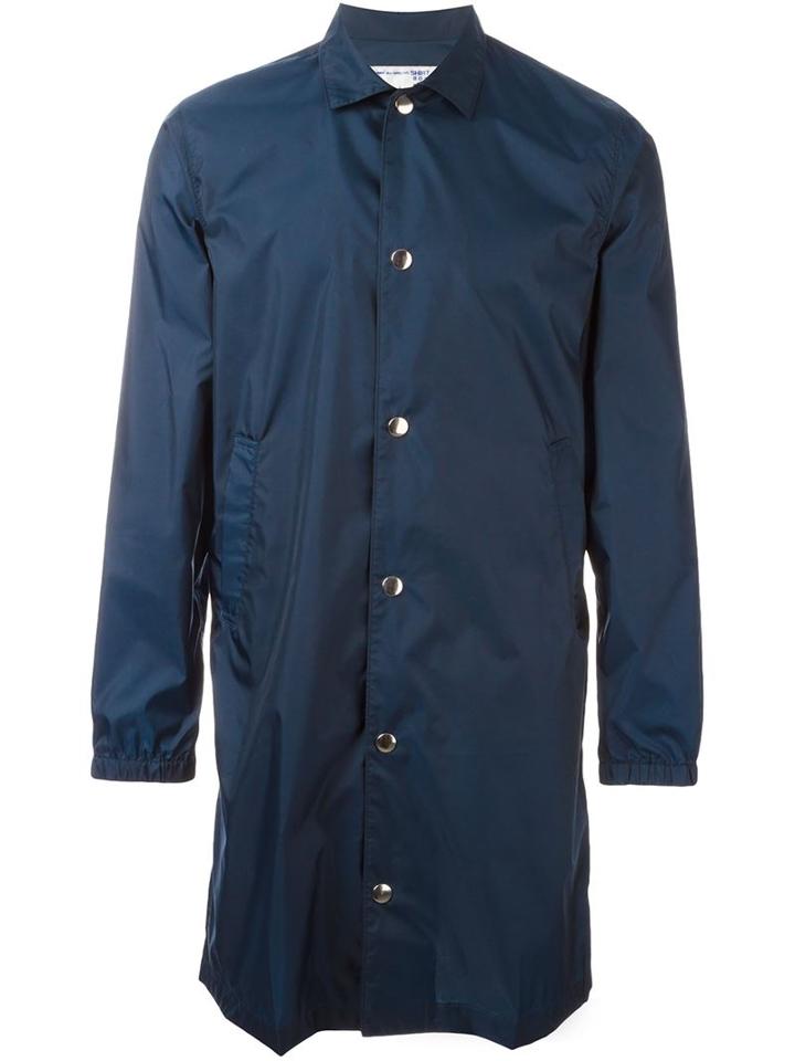 Comme Des Garçons Shirt Boy Oversized One Line Buttons With Printed Back Windbreaker