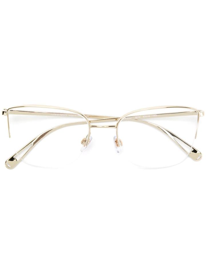 Giorgio Armani Classic Square Glasses - Gold