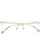 Giorgio Armani Classic Square Glasses - Gold