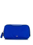 Anya Hindmarch Logo Zipped Cosmetic Bag - Blue