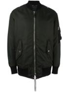 Diesel Black Gold Classic Bomber Jacket, Men's, Size: 52, Green, Polyester/nylon/cotton/spandex/elastane