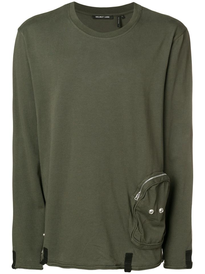 Helmut Lang Cargo Pocket Long Sleeved T-shirt - Green