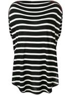 Mm6 Maison Margiela Stripe Pattern T-shirt - Black