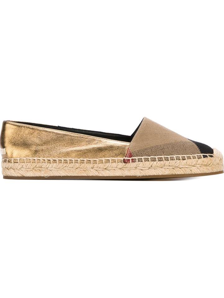 Burberry Metallic Espadrilles
