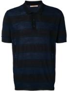Nuur Knit Polo Top - Blue