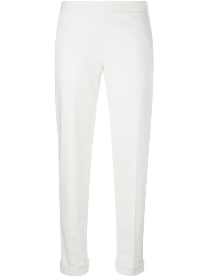 The Row 'culco' Trousers, Women's, Size: 4, White, Cotton/spandex/elastane