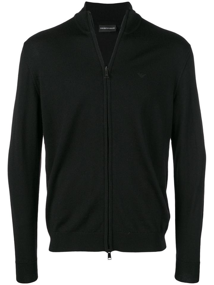 Emporio Armani Zip-up Cardigan - Black