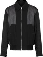 Burberry Logo Detail Panelled Cotton Blouson - Black