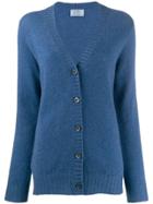 Prada Ribbed Trim Cardigan - Blue