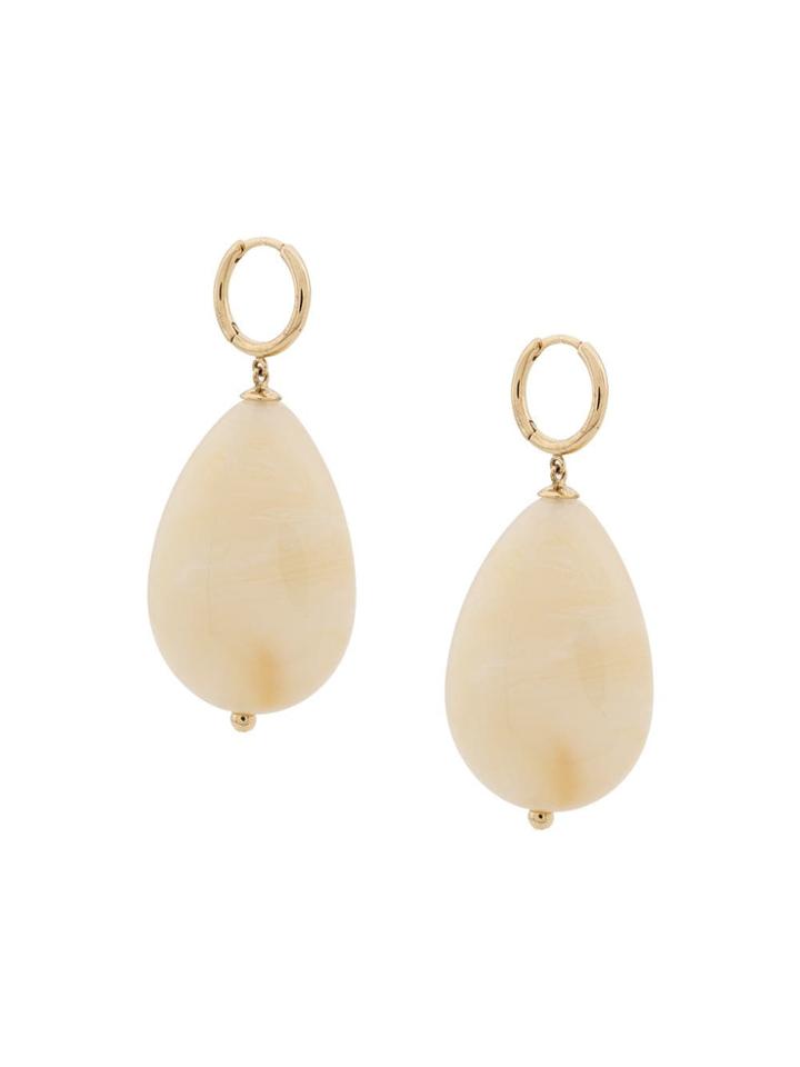 Simone Rocha Horn Drop Earrings - Neutrals