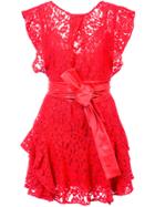 Marissa Webb Ruffled Lace Dress - Red