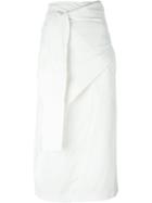 Erika Cavallini Fuji Wrap Skirt, Women's, Size: S, White, Cotton