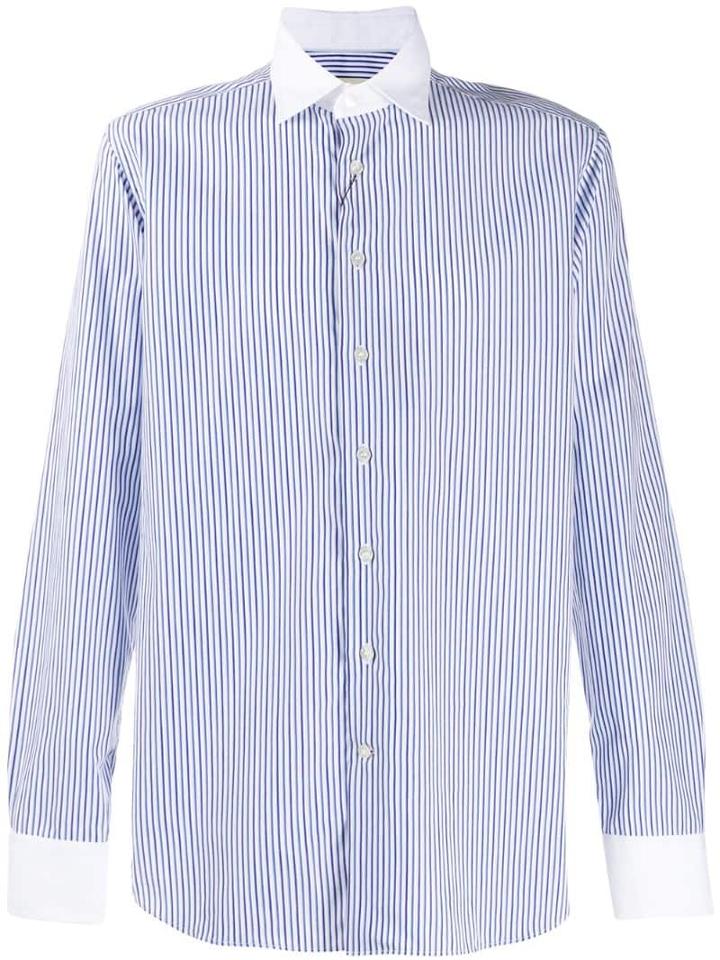 Etro Long Sleeve Striped Shirt - Blue
