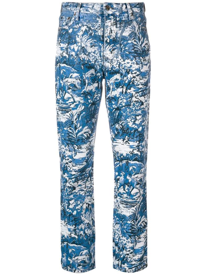 Off-white Printed Jeans - Blue