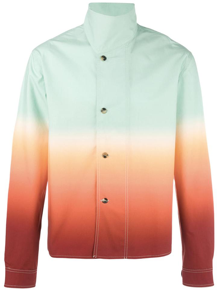 J.w.anderson Standing Collar Buttoned Jacket, Men's, Size: 44, Green, Cotton