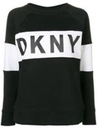 Dkny Logo Stripe Sweatshirt - Black