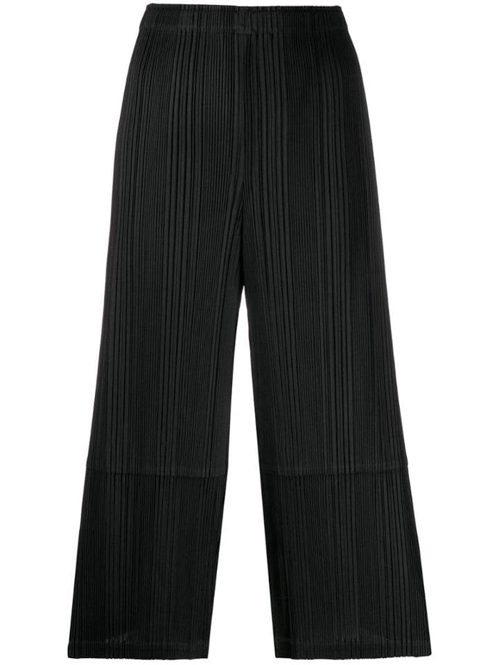 Pleats Please By Issey Miyake Pleated Detail Trousers - Black