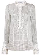 Ermanno Scervino Embroidered Polka Dot Blouse - White