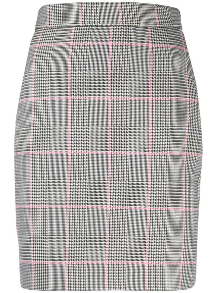 Msgm Houndstooth Mini Skirt - Grey