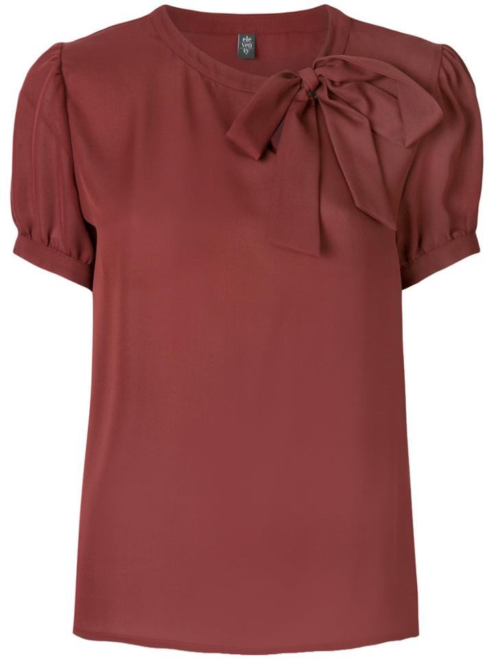 Eleventy Bow Detail Blouse - Red