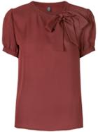 Eleventy Bow Detail Blouse - Red