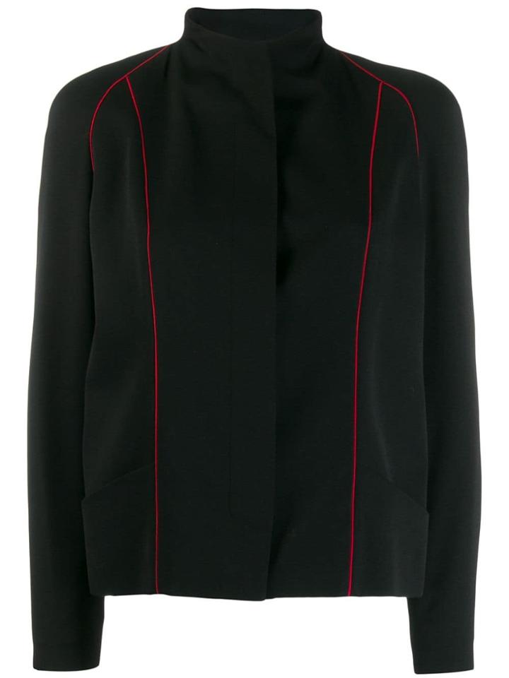 Jean Louis Scherrer Pre-owned Lined Detail Jacket - Black