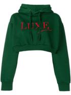 Andrea Crews Luxe Signature Cropped Hoodie - Green