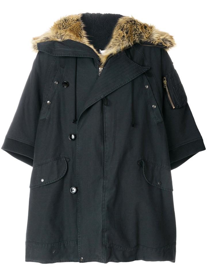 Faith Connexion Oversized Fur Hooded Parka - Grey