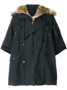 Faith Connexion Oversized Fur Hooded Parka - Grey