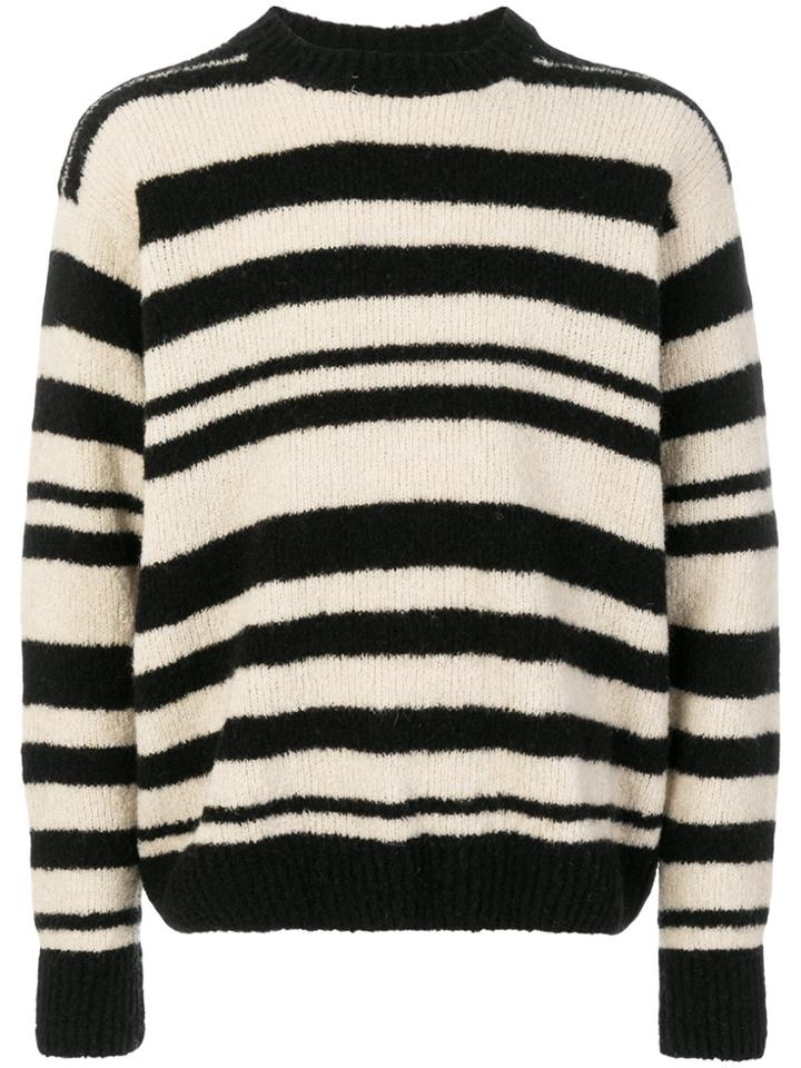 Maison Flaneur Striped Knit Jumper - Nude & Neutrals
