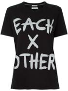 Each X Other Logo Print T-shirt, Women's, Size: Small, Black, Cotton