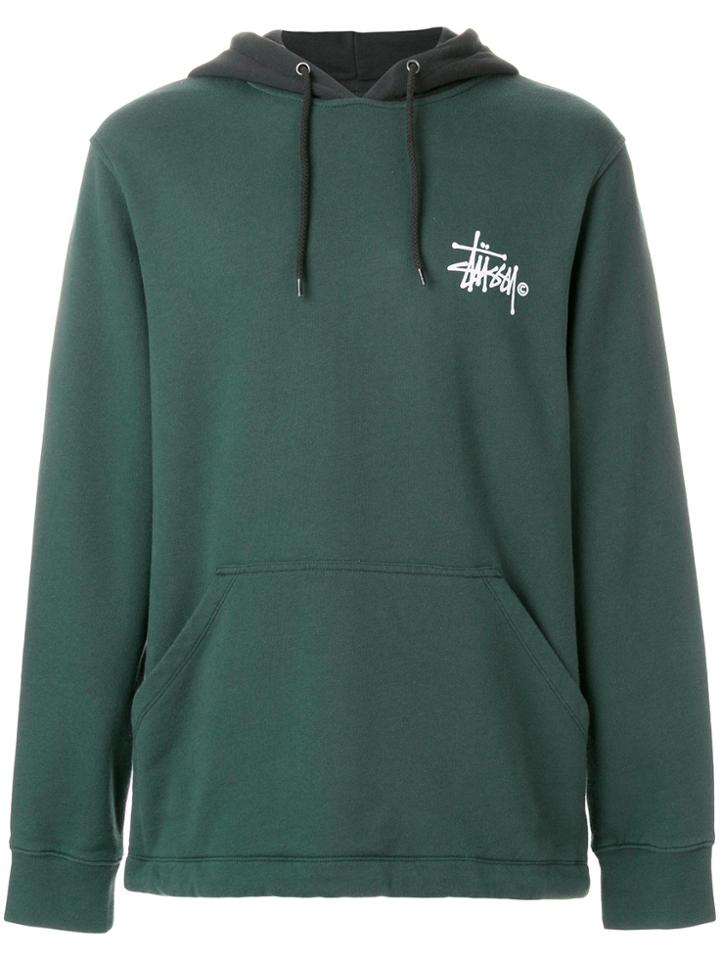Stussy Logo Hoodie - Green
