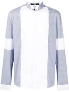 Karl Lagerfeld Contrast Bib Shirt - Blue