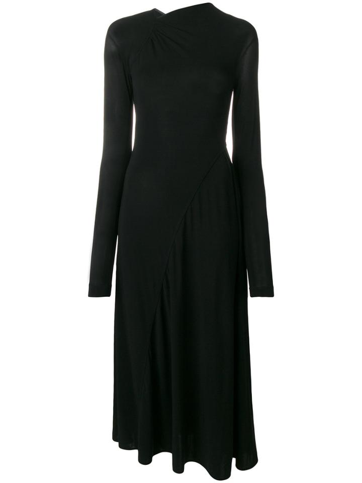 Victoria Beckham Ruched Jersey Dress - Black