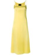 Cédric Charlier Midi Slip Dress - Yellow & Orange