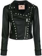 Twin-set Faux-pearl Embellished Jacket - Black