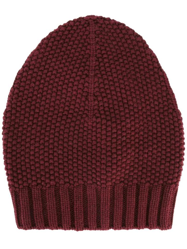 Fabiana Filippi Knit Beanie, Women's, Red, Silk/cashmere/merino