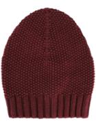 Fabiana Filippi Knit Beanie, Women's, Red, Silk/cashmere/merino